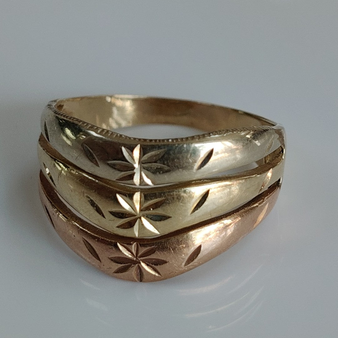 ANILLITO ORO, ORO COMBINADO 14 K 3.6 GRMS (SEMINUEVO)