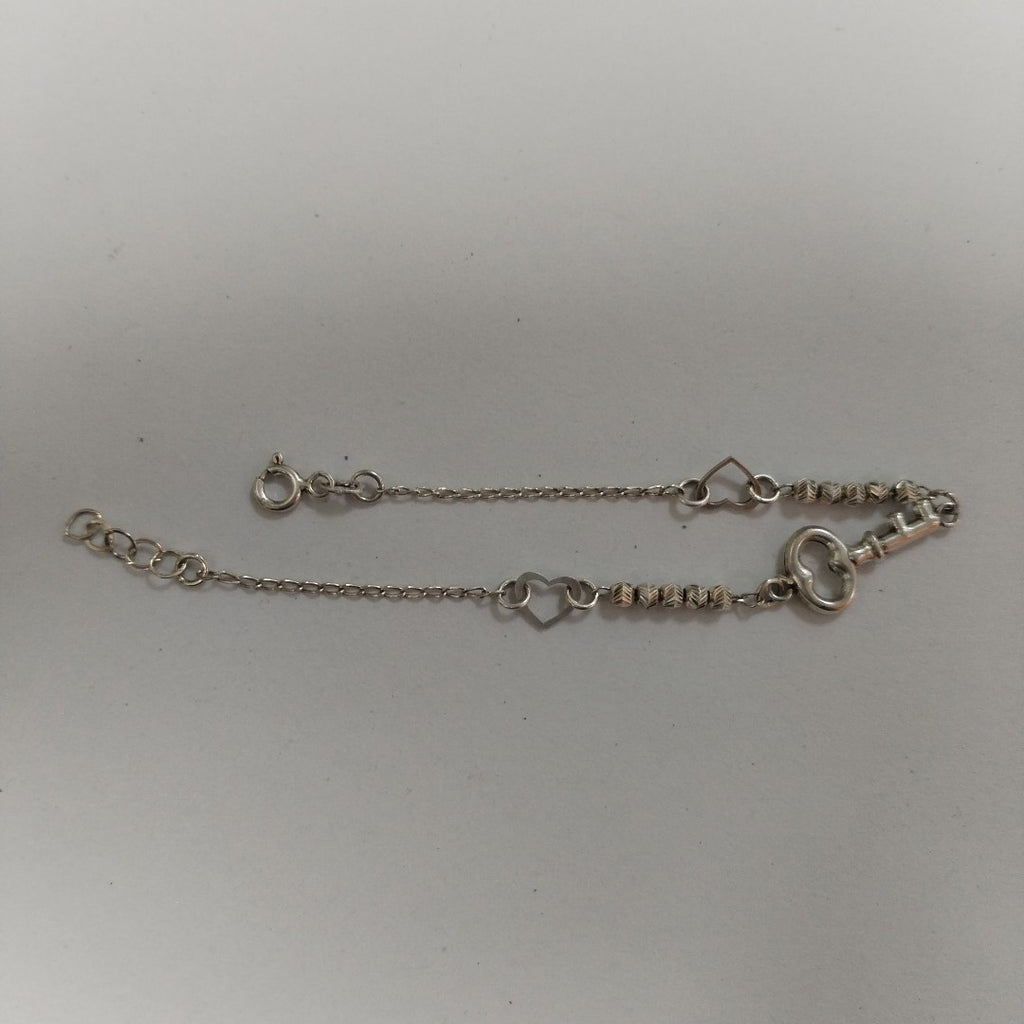 PULSERA TEJIDO LLAVE PLATA .925 18 CM 2.3 GR (NUEVO)