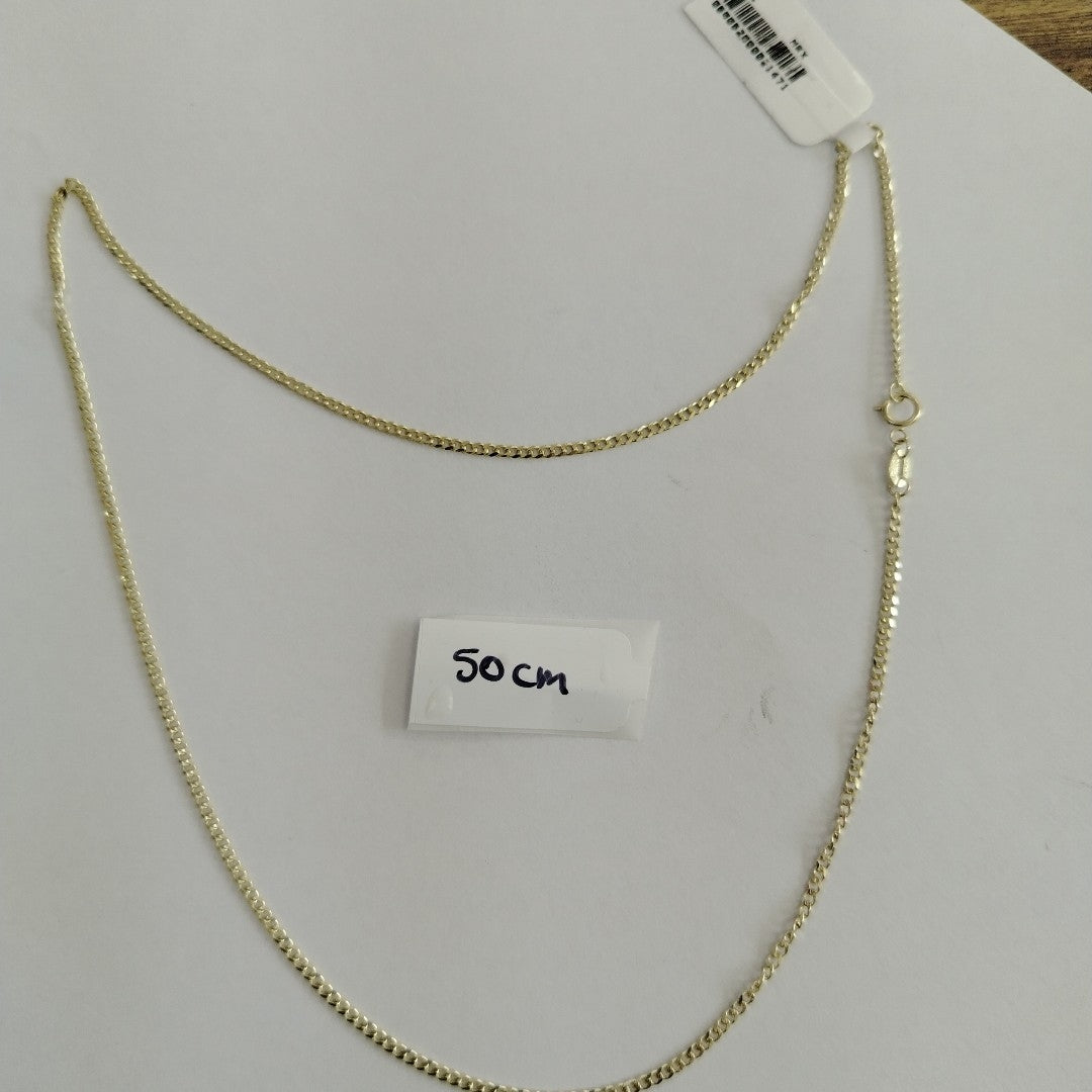 CADENAS TEJIDO BARBADA ORO 10K 50 CM 3.5 GR (NUEVO)