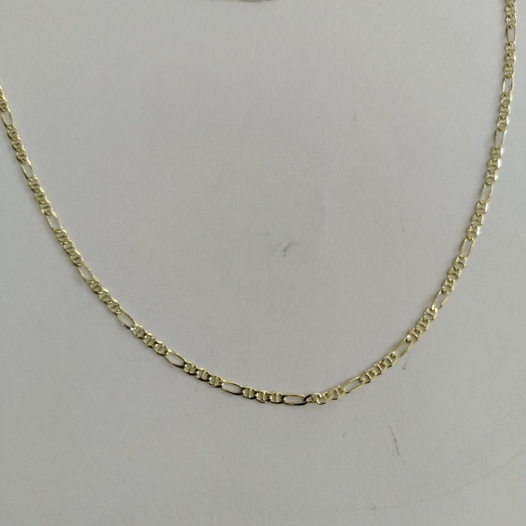 CADENAS TEJIDO FIGARO GUCHI ORO 10K 55 CM 5 GR (NUEVO)