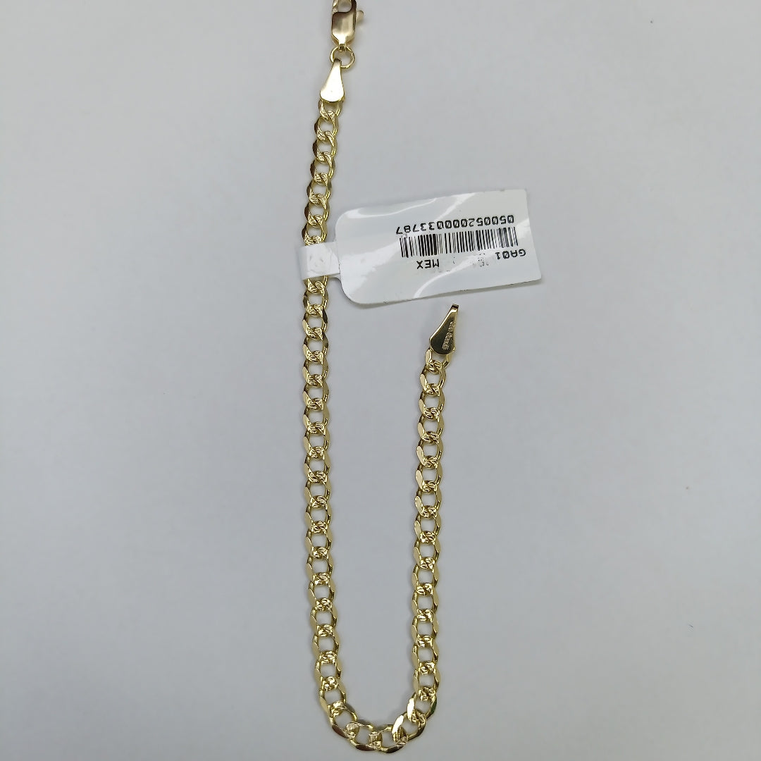 PULSERAS BARBADA ORO 14K 18 CM 4.6 GR (NUEVO)