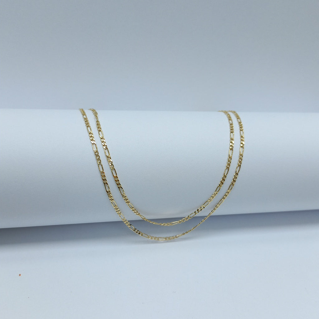 CADENAS TEJIDO 3X1 ORO 14K 55 CM 2.4 GR (NUEVO)