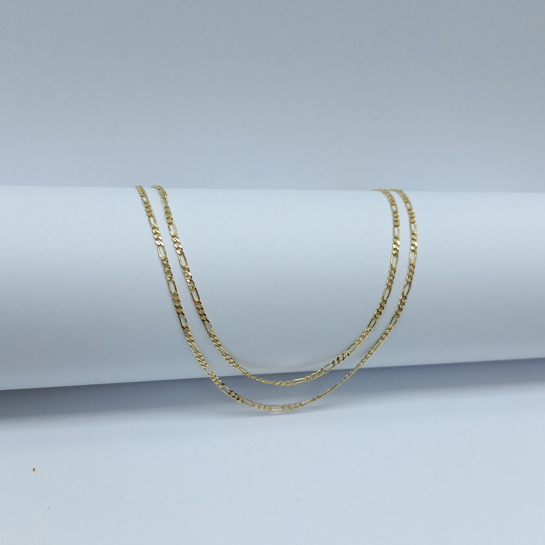 CADENAS TEJIDO 3X1 ORO 14K 55 CM 2.4 GR (NUEVO)