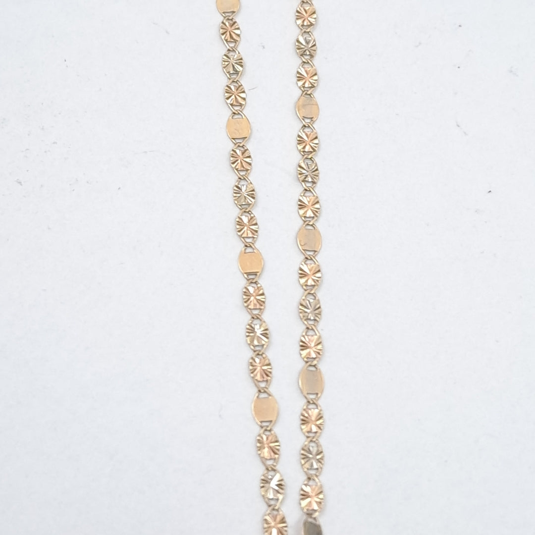 CADENA, MEDALLA RELIGIOSA ORO 10 K 2.7 GRMS (SEMINUEVO)