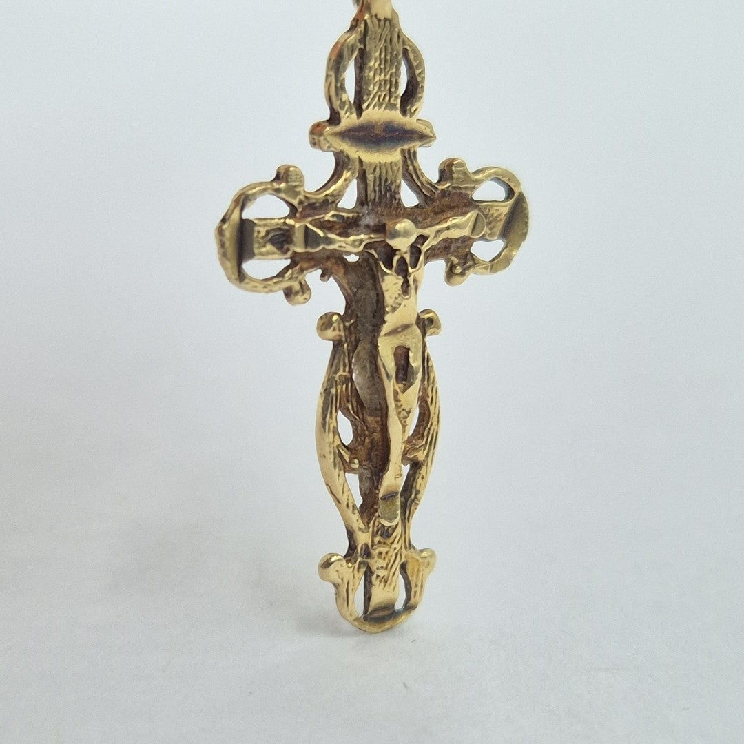 CRUCIFIJO ORO 14 K 1,20 GRMS (SEMINUEVO)
