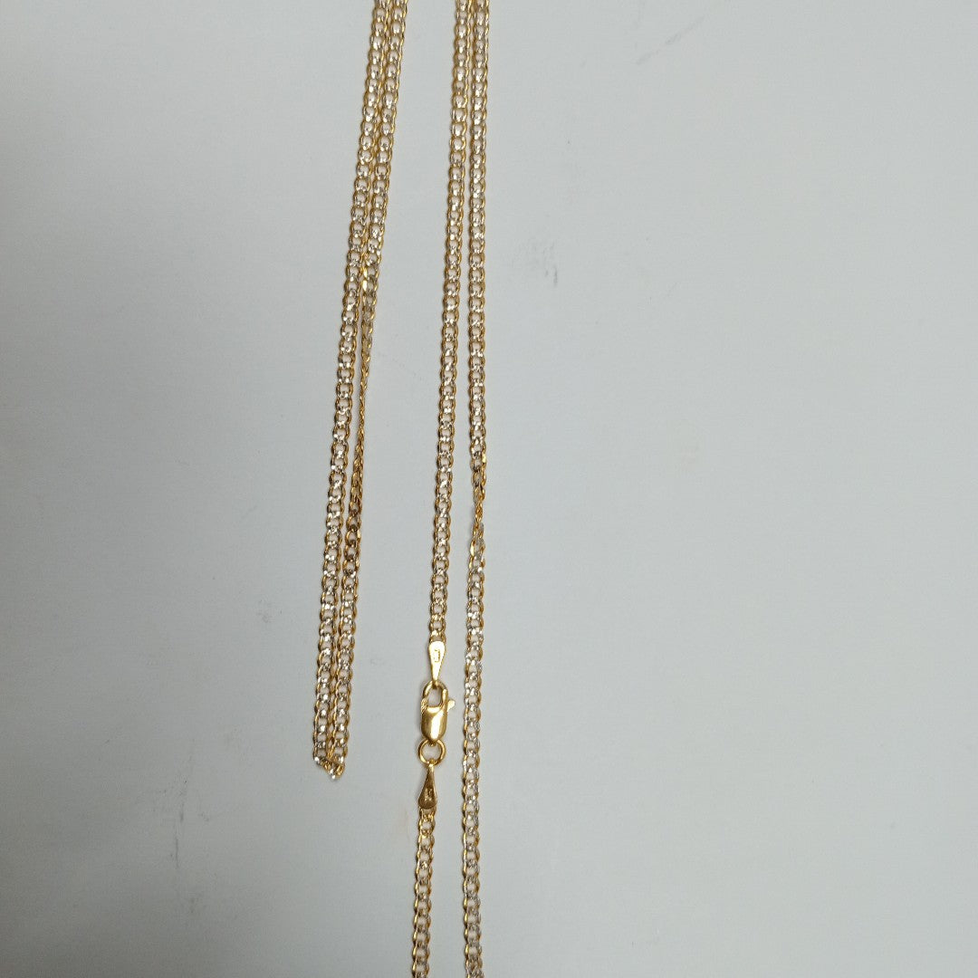 CADENAS BARBADA DIAMANTADA ORO 14K 60 CM 6.2 GR (NUEVO)