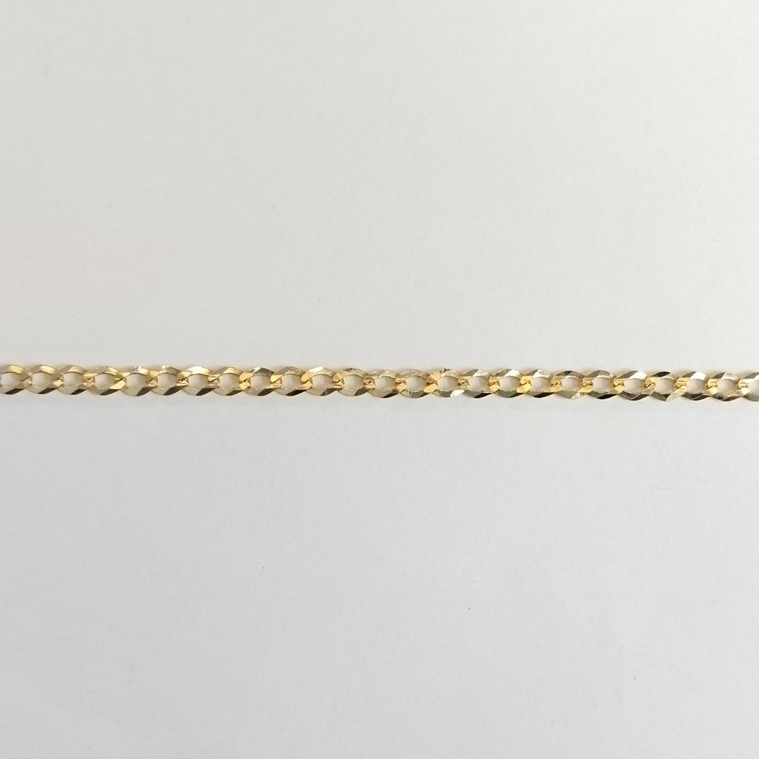 CADENAS TEJIDO BARBADA ORO 14K 60 CM 5.4 GR (NUEVO)