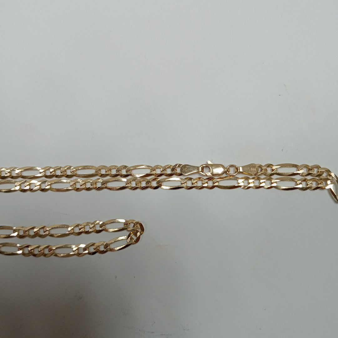 CADENAS TEJIDO 3X1 ORO 14K 60 CM 13.7 GR (NUEVO)