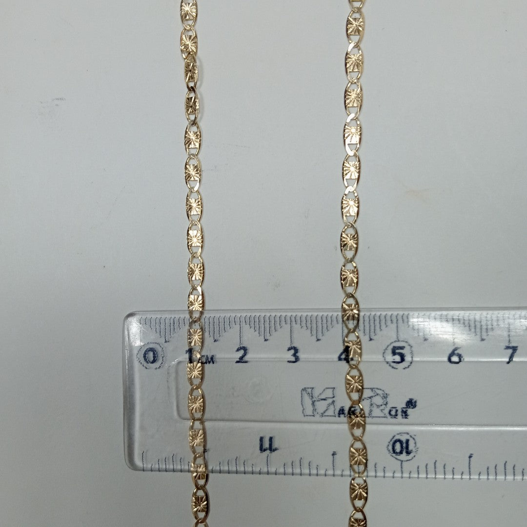 CADENAS TEJIDO GUCHI ORO 14K 55 CM 7.1 GR (NUEVO)