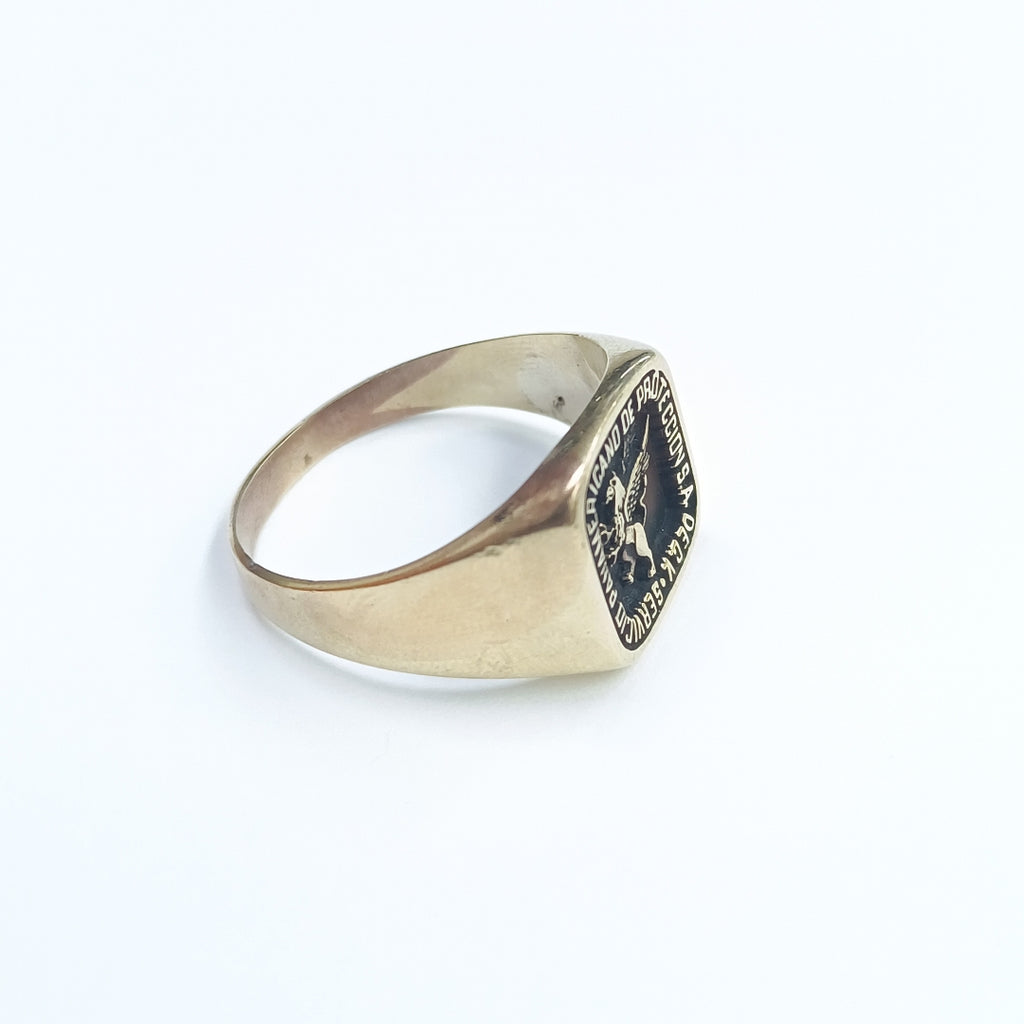 ANILLO DE GRADUACIÓN ORO 10 K 6.7 GRMS (SEMINUEVO)