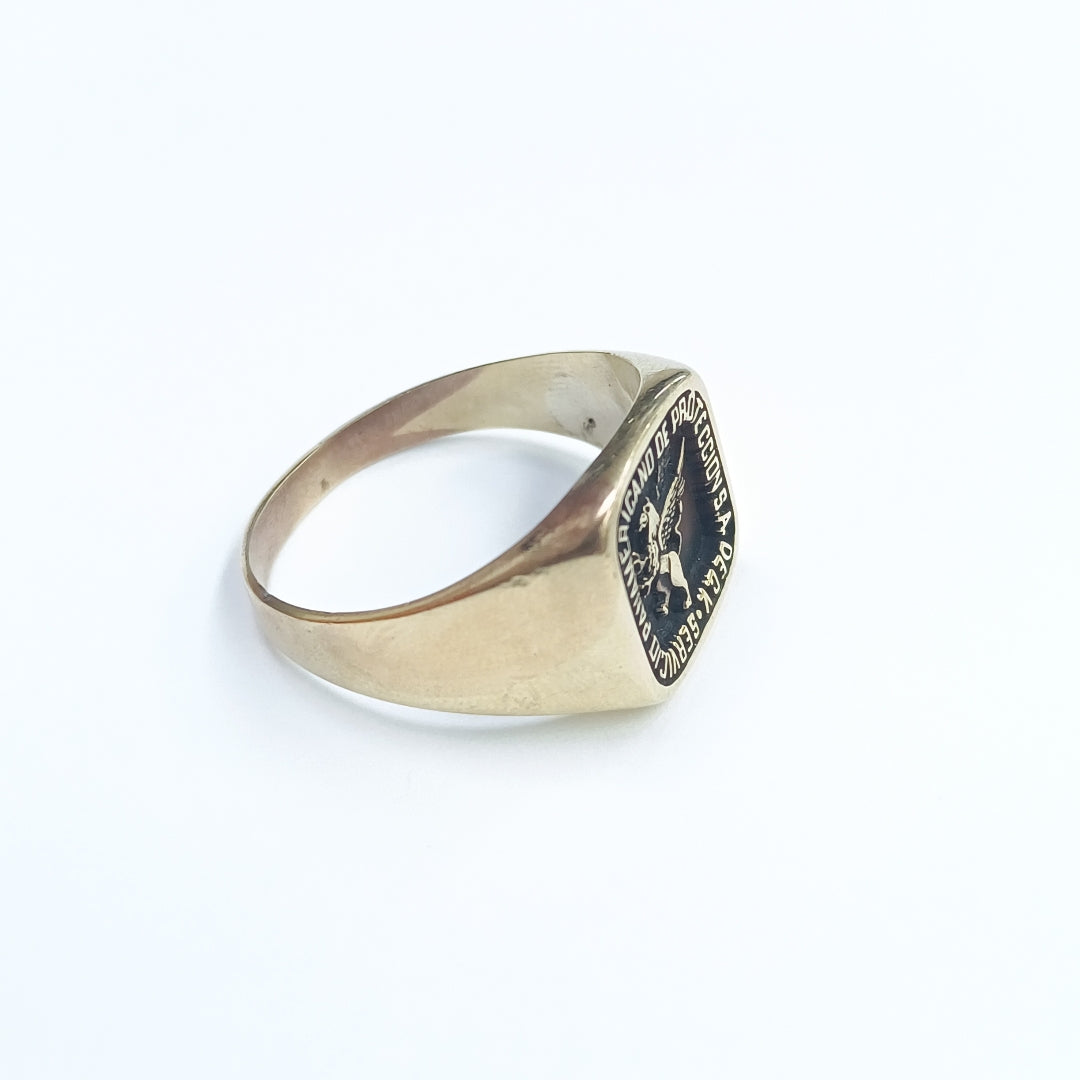 ANILLO DE GRADUACIÓN ORO 10 K 6.7 GRMS (SEMINUEVO)