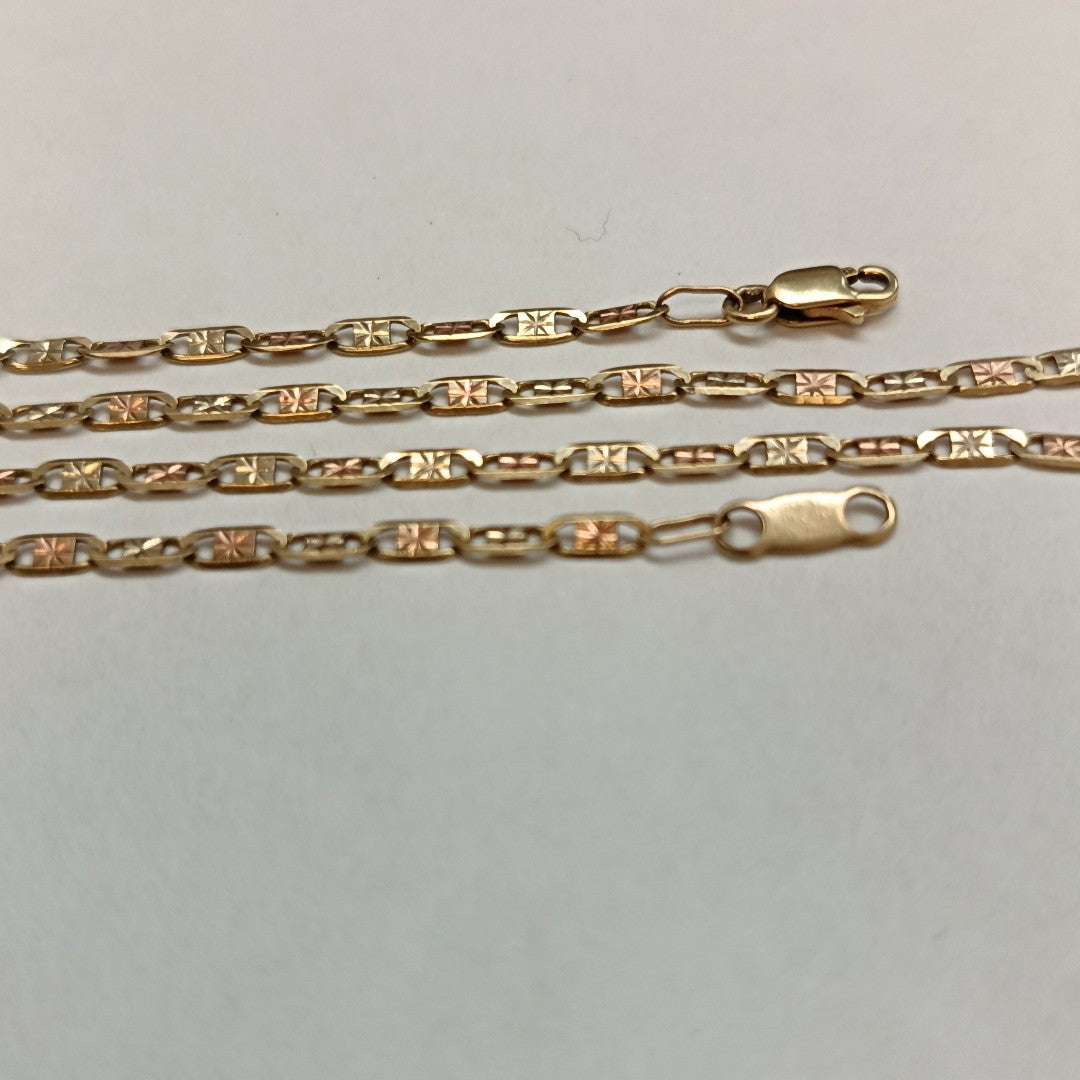 CADENA ORO COMBINADO 10 K 2.9 GRMS (SEMINUEVO)