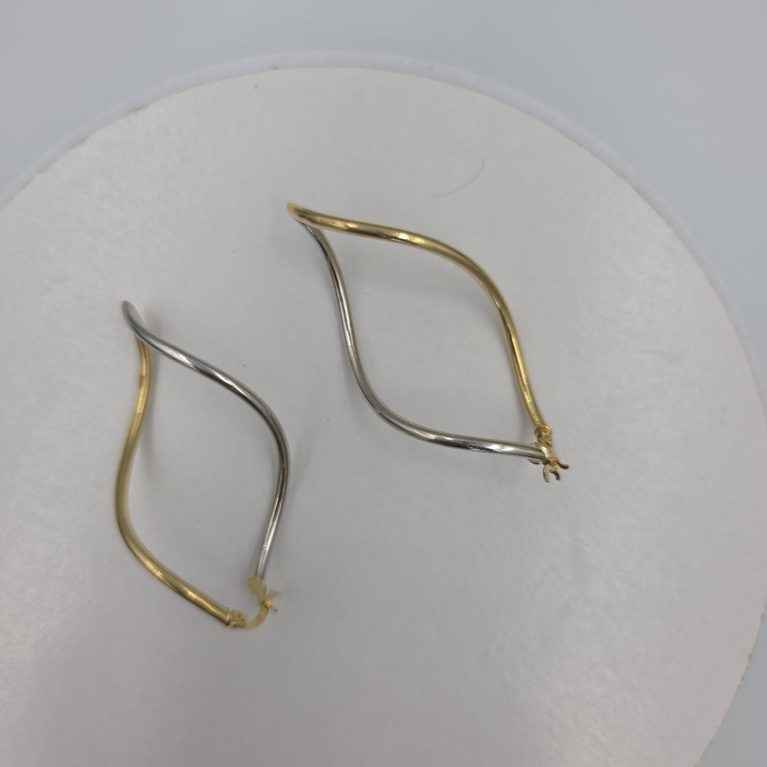 ARETES PAR ORO,ORO COMBINADO 14 K 3,60 GRMS (SEMINUEVO)