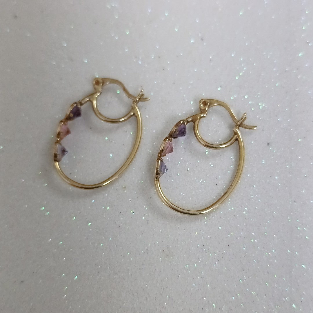 ARRACADAS PAR ORO 10 K 3.7 GRMS (SEMINUEVO)