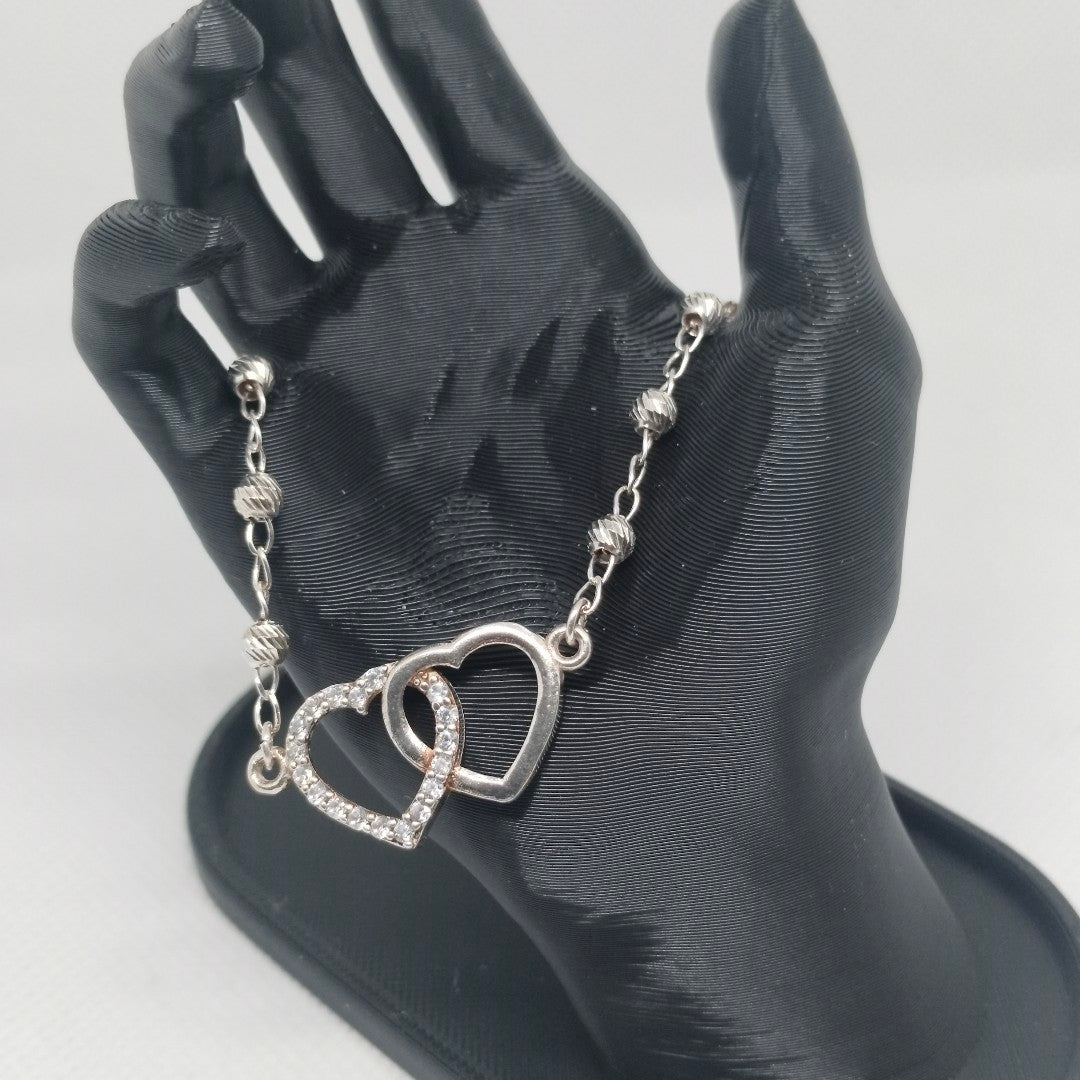 PULSERA TEJIDO TEJIDO ESPECIAL PLATA .925 18 CM 4.1 GR (NUEVO)