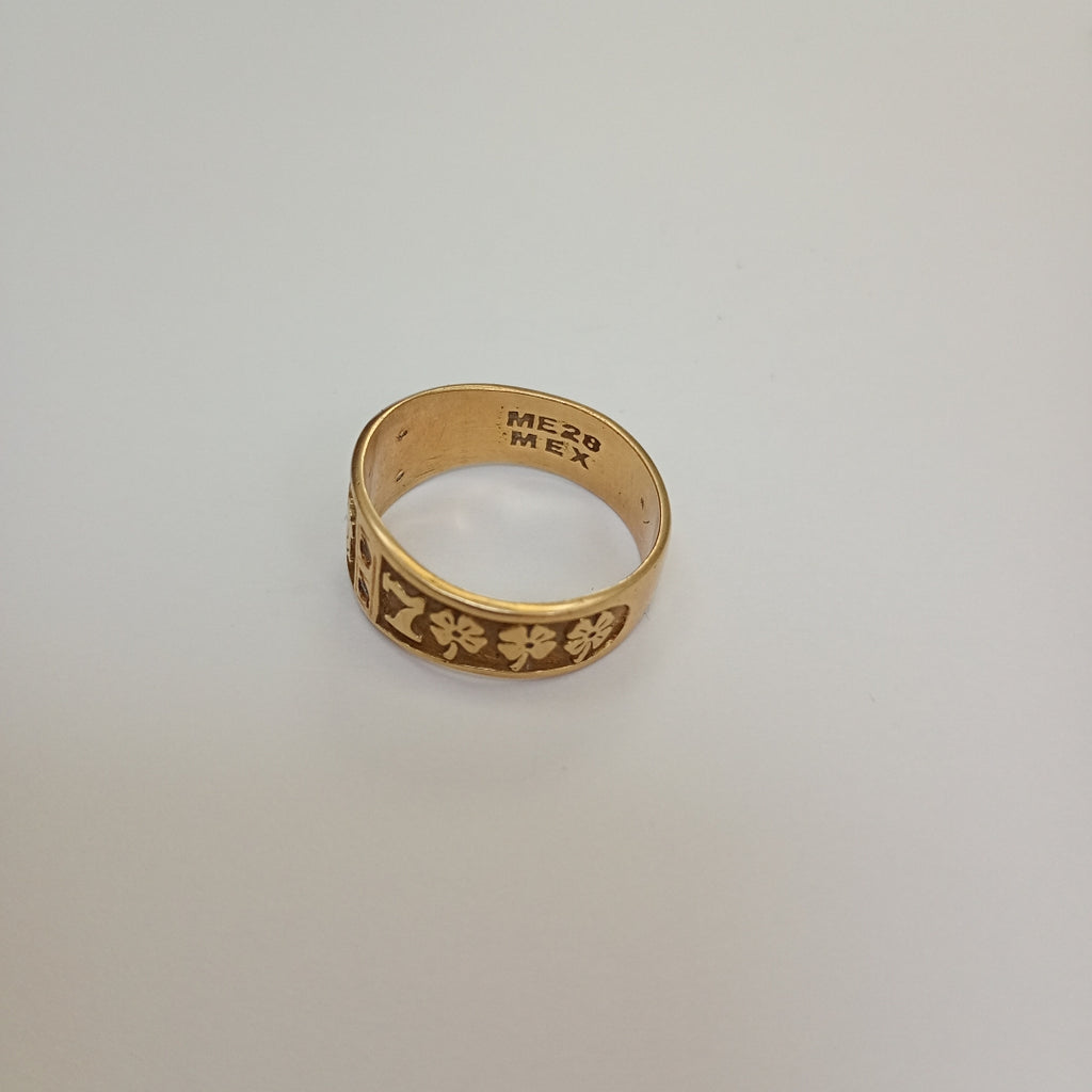 ARGOLLA DE LA SUERTE ORO 14 K 4.3 GRMS (SEMINUEVO)