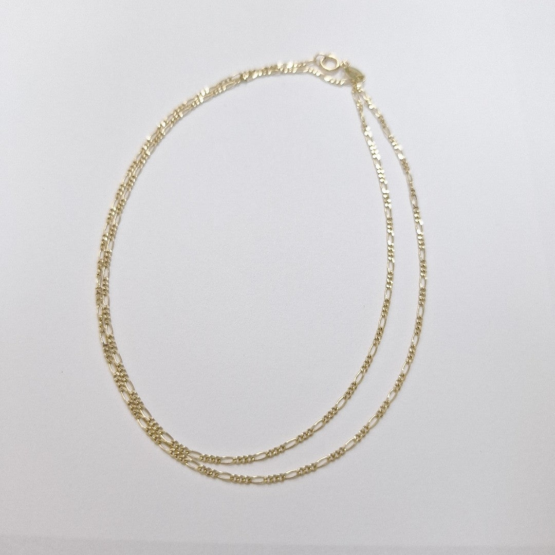 CADENAS TEJIDO 3X1 ORO 14K 55 CM 2.7 GR (NUEVO)
