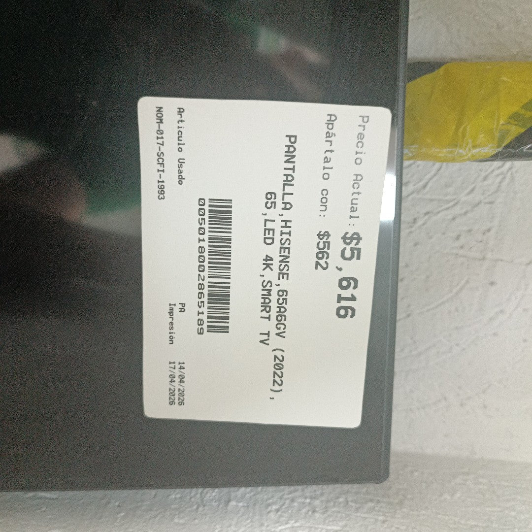 PANTALLA HISENSE 65A6GV (2022) 65" LED 4K
