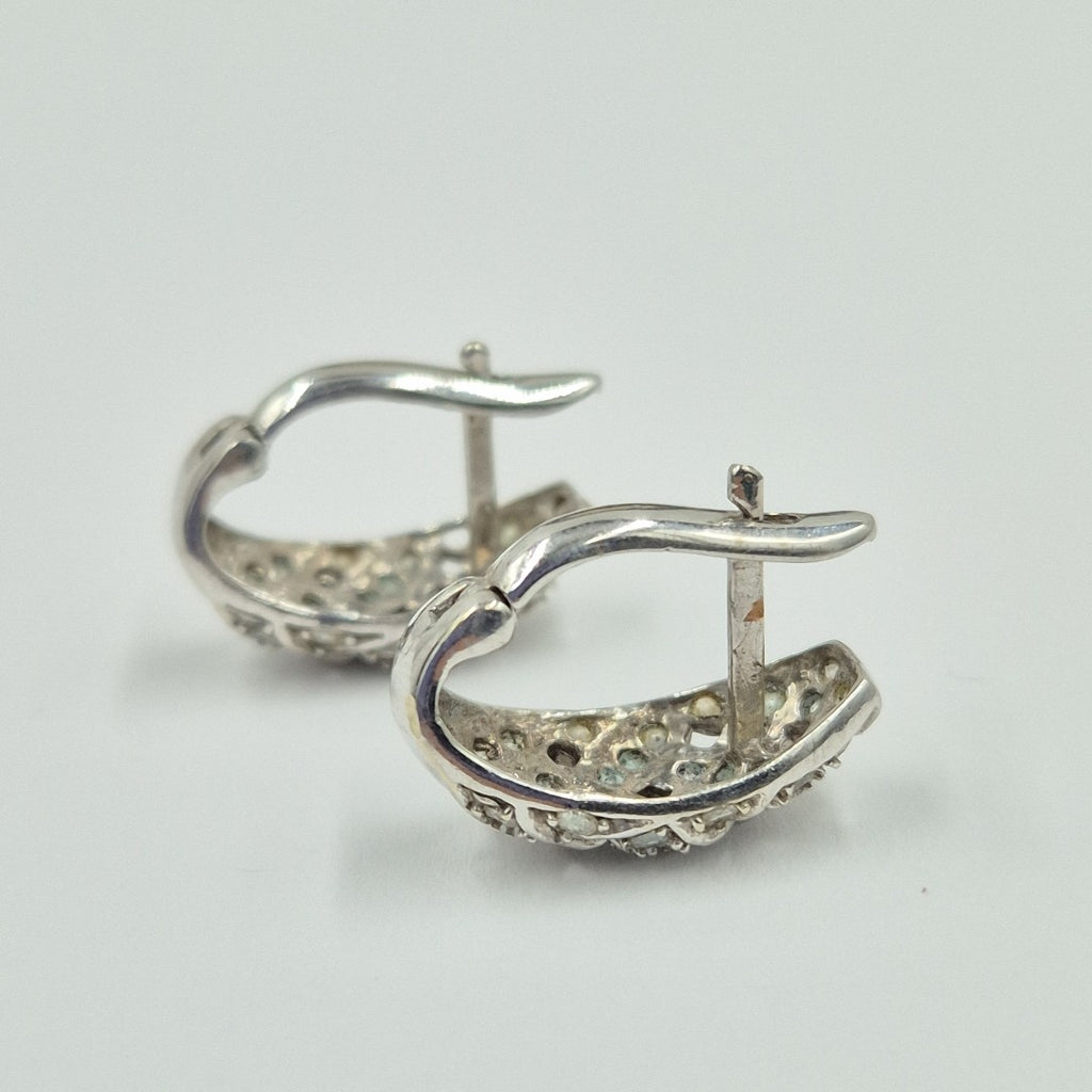 ARETES PAR ORO BLANCO 10 K 4,10 GRMS (SEMINUEVO)
