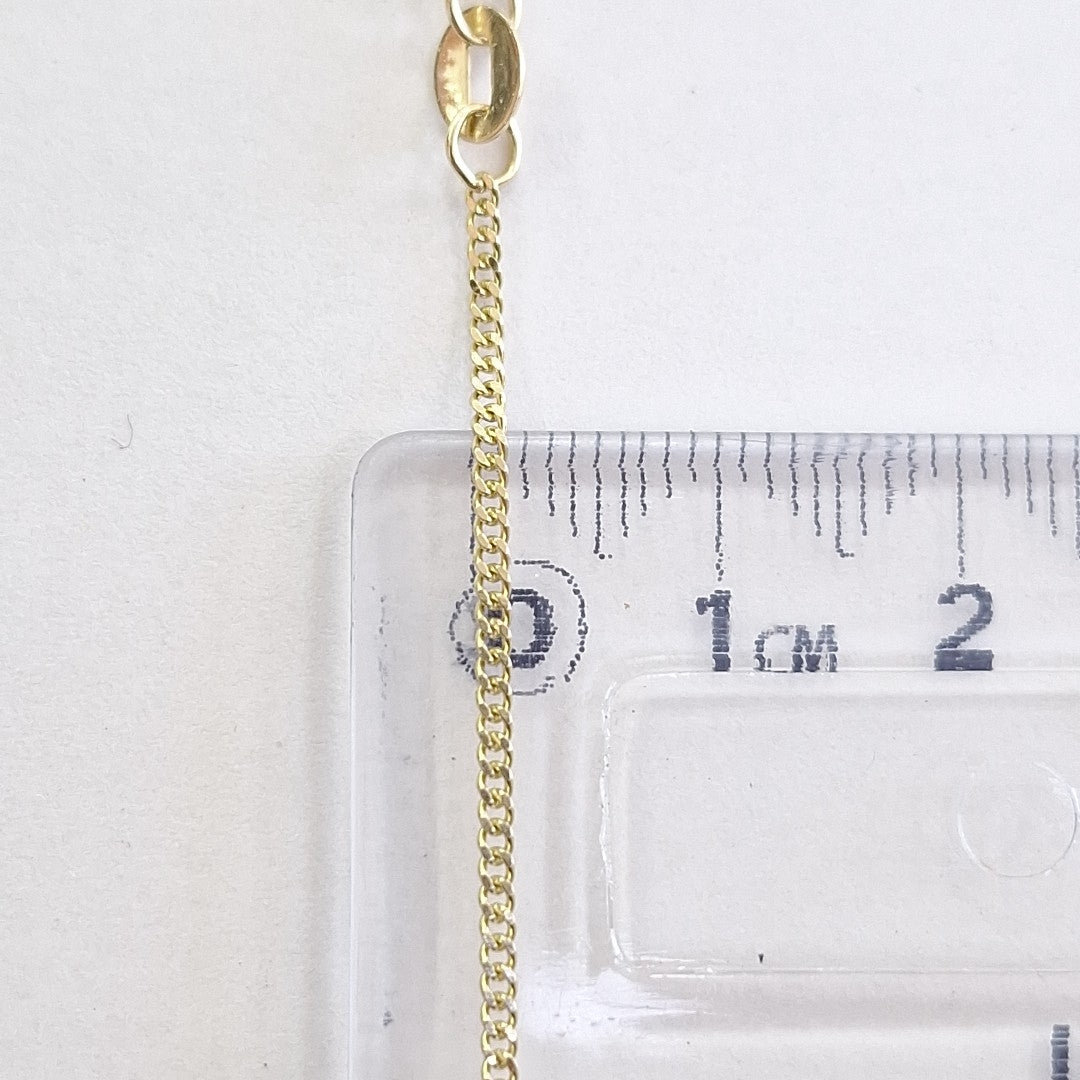 CADENAS TEJIDO BARBADA ORO 10K 50 CM 2.6 GR (NUEVO)