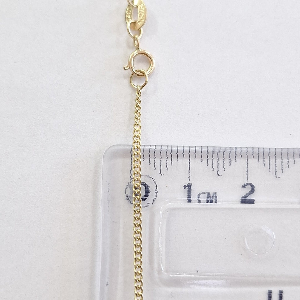 CADENAS TEJIDO BARBADA ORO 10K 50 CM 2.7 GR (NUEVO)