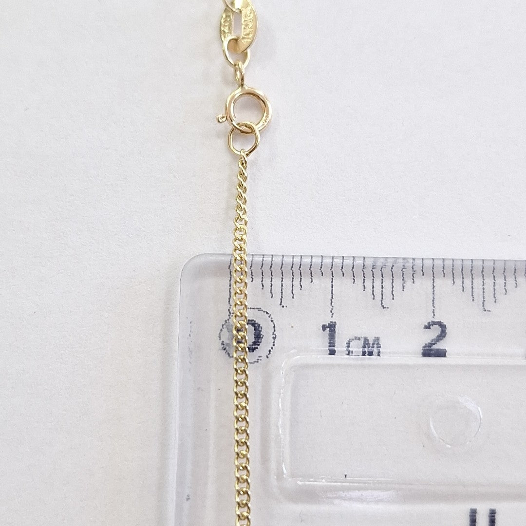 CADENAS TEJIDO BARBADA ORO 10K 50 CM 2.7 GR (NUEVO)