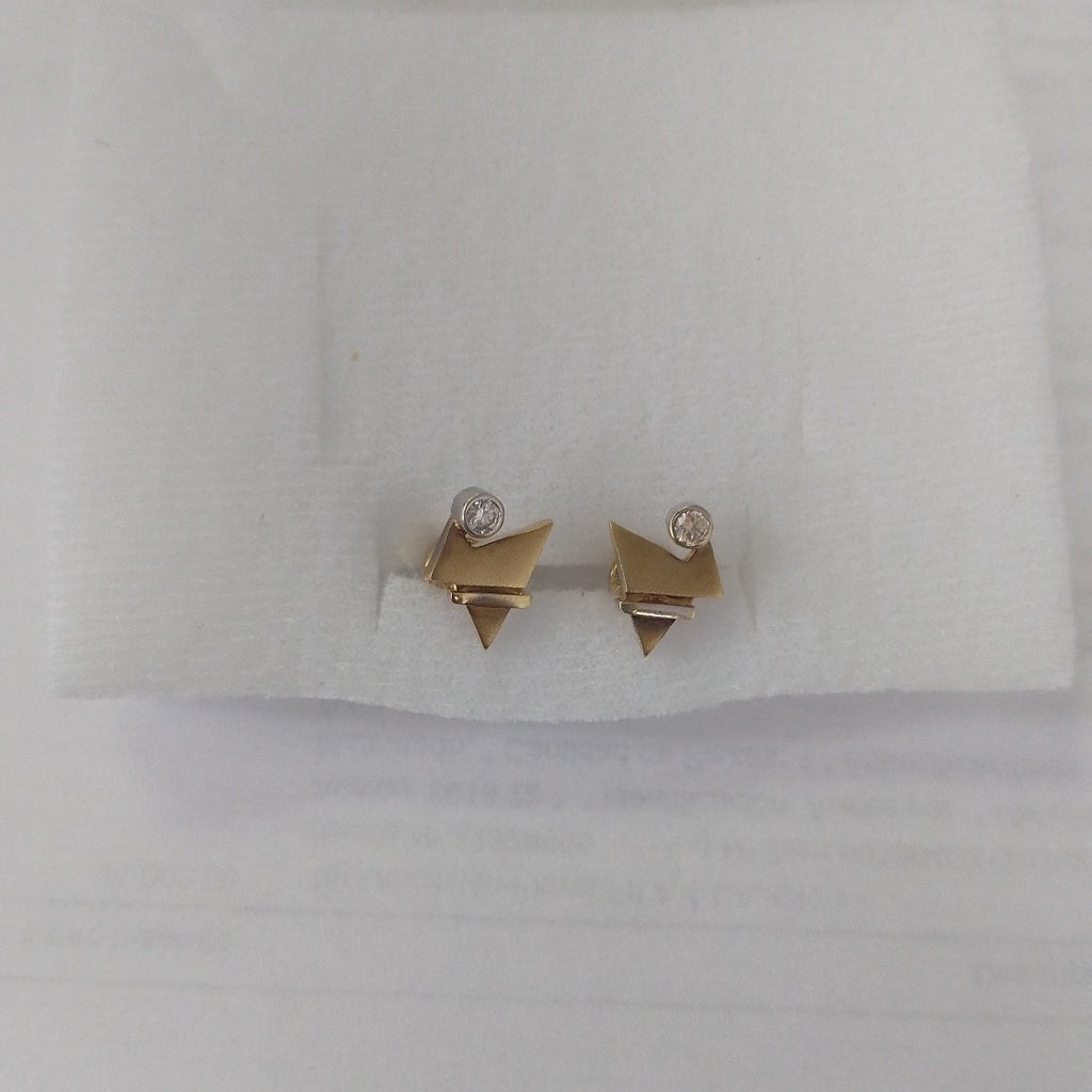 BROQUELES PAR ORO, RODIADO 14 K 2.6 GRMS (SEMINUEVO)