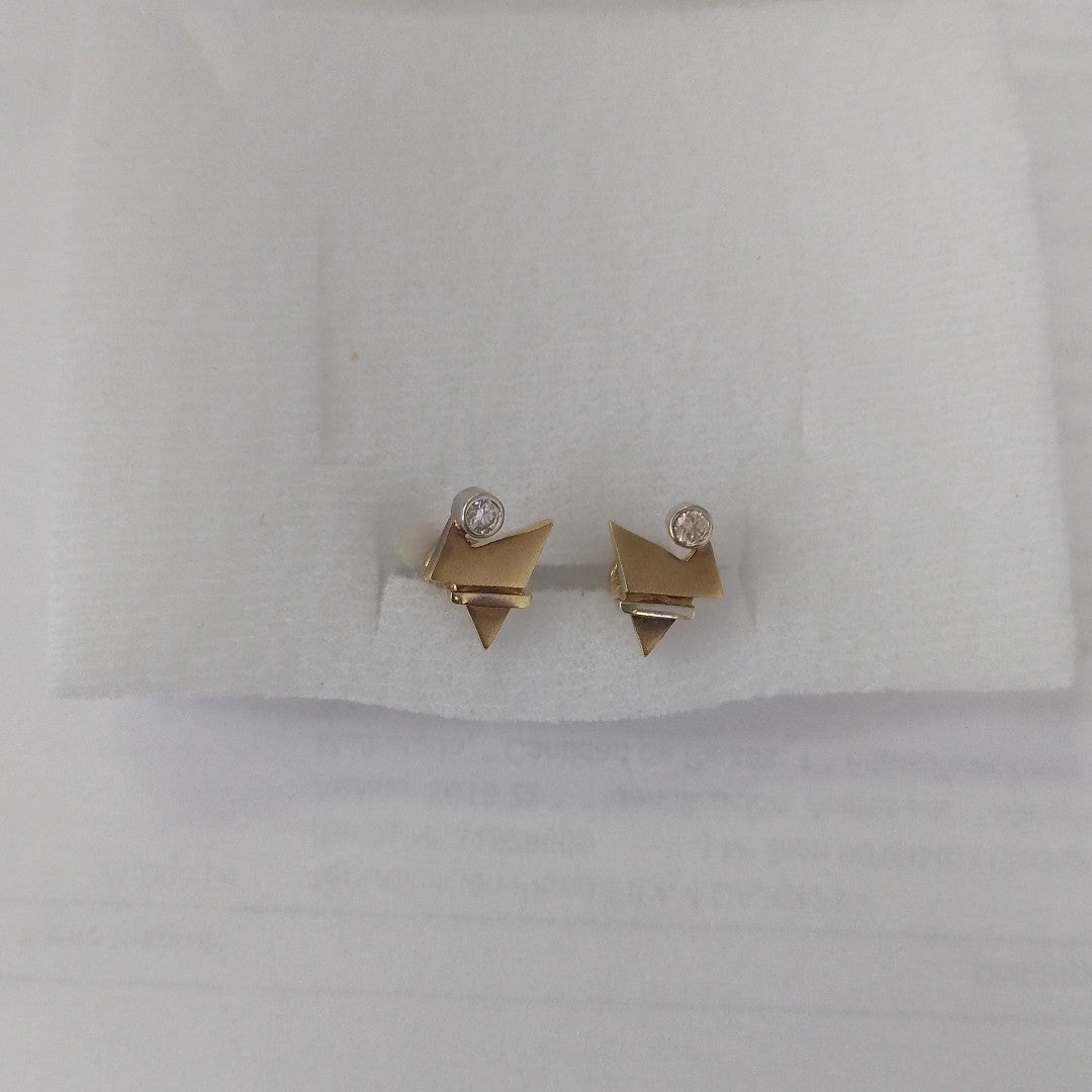BROQUELES PAR ORO, RODIADO 14 K 2.6 GRMS (SEMINUEVO)