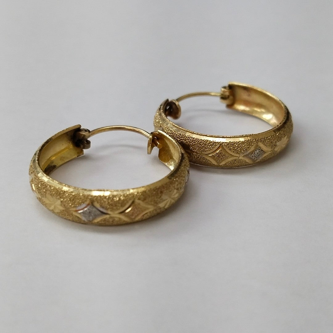 ARRACADAS PAR ORO 14 K 4.4 GRMS (SEMINUEVO)