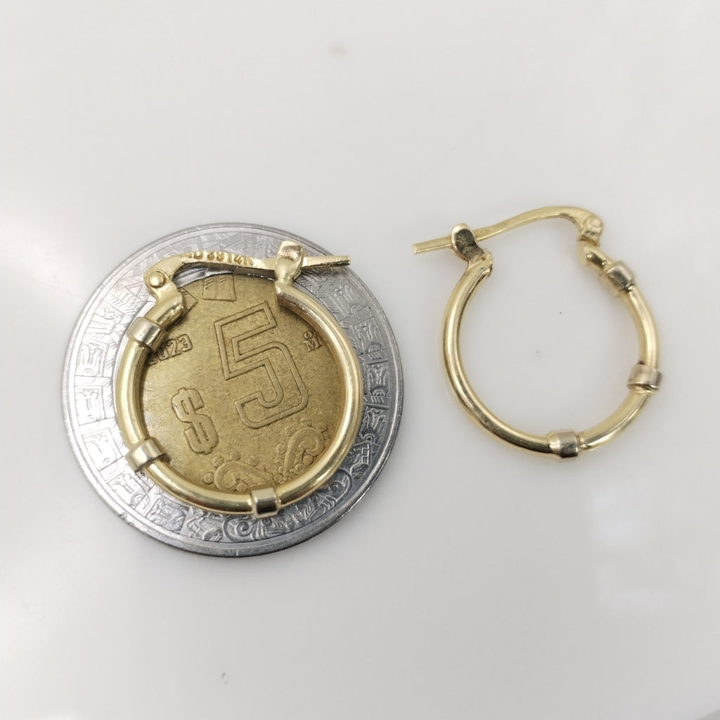 ARRACADAS PAR ORO 14 K 1.8 GRMS (SEMINUEVO)