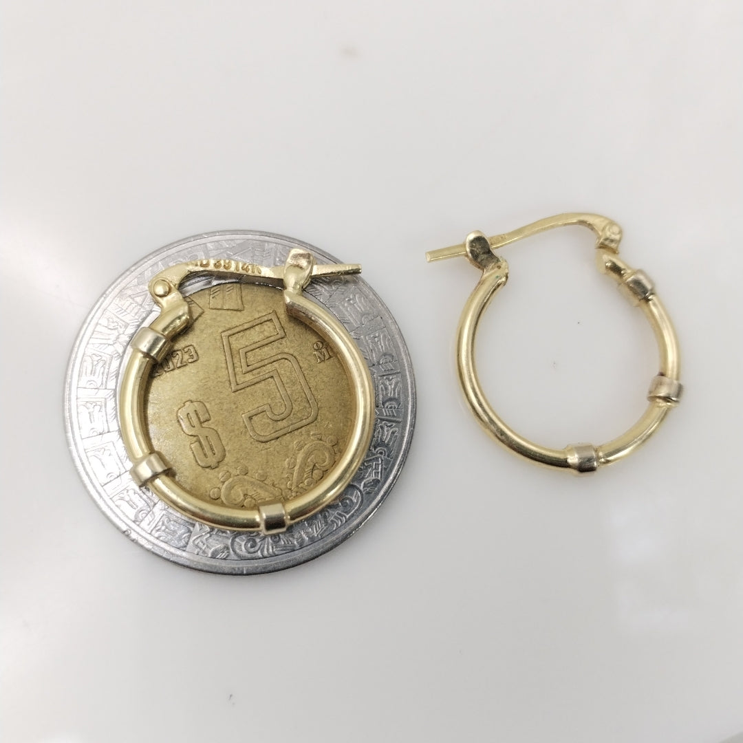 ARRACADAS PAR ORO 14 K 1.8 GRMS (SEMINUEVO)