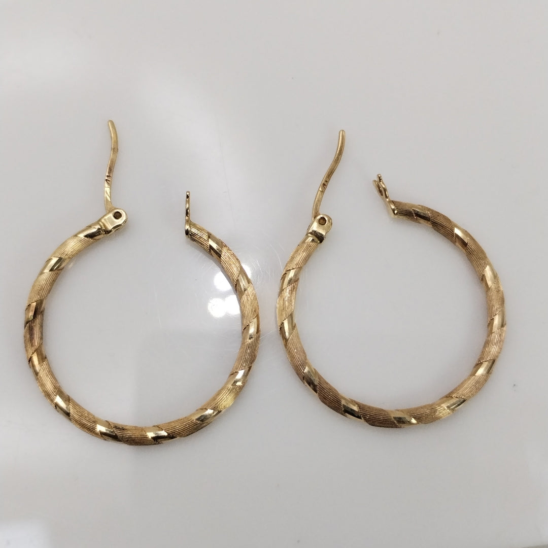 ARRACADAS PAR ORO 14 K 2.6 GRMS (SEMINUEVO)