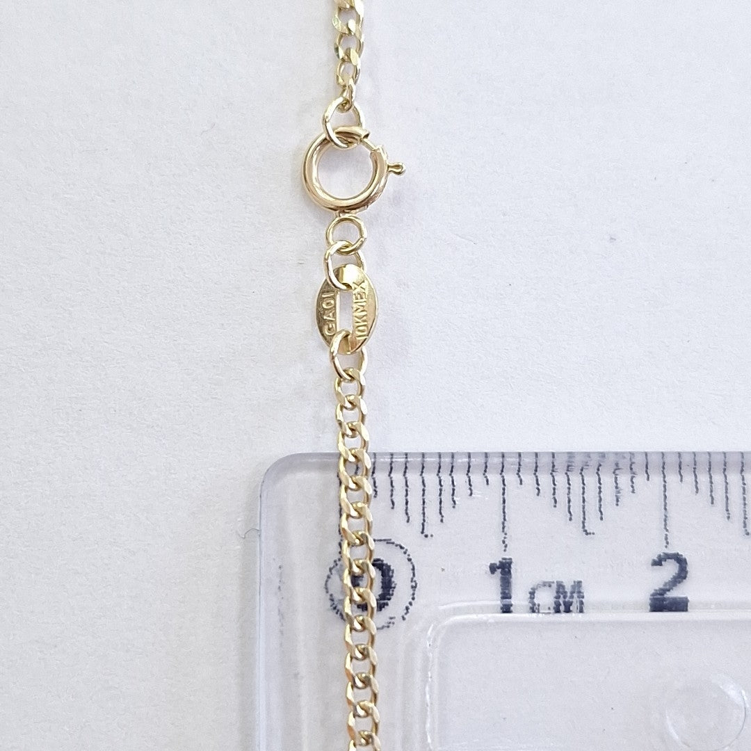 CADENAS TEJIDO BARBADA ORO 10K 55 CM 3.8 GR (NUEVO)