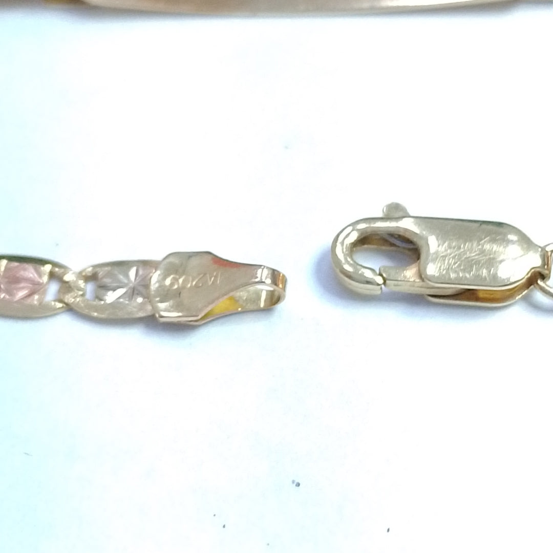 ESCLAVA ORO COMBINADO 14 K 3,60 GRMS (SEMINUEVO)