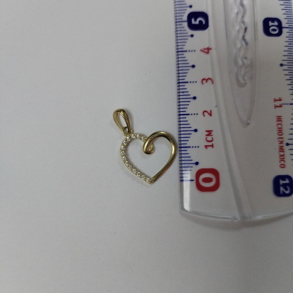 DIJES CORAZON C/CIRCONIA ORO 10K 1.4 GR (NUEVO)
