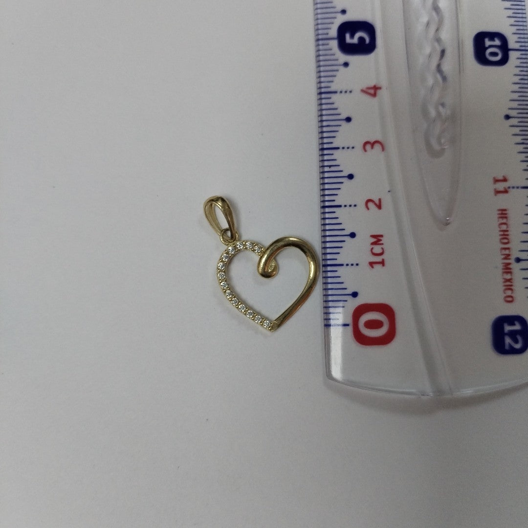 DIJES CORAZON C/CIRCONIA ORO 10K 1.4 GR (NUEVO)