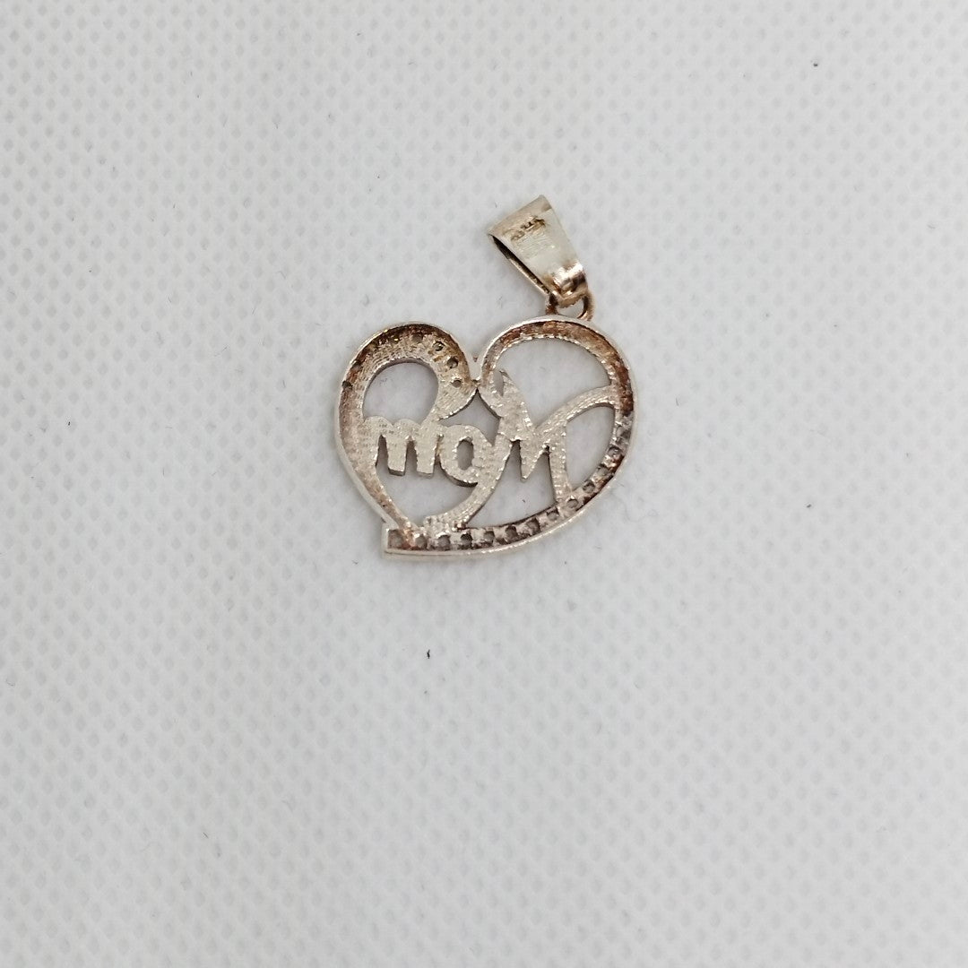 DIJE CORAZON C/CIRCONIAS PLATA .925 3.1 GR (NUEVO)
