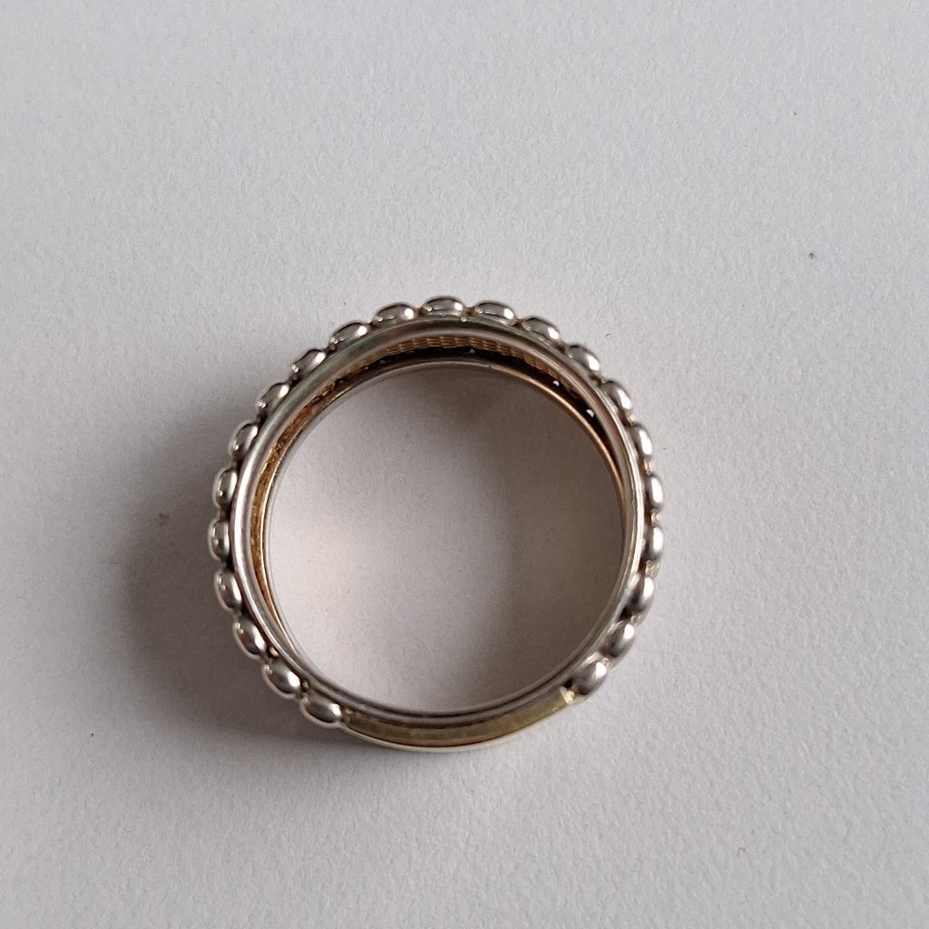 ANILLO ORO COMBINADO 14 K 5.2 GRMS (SEMINUEVO)