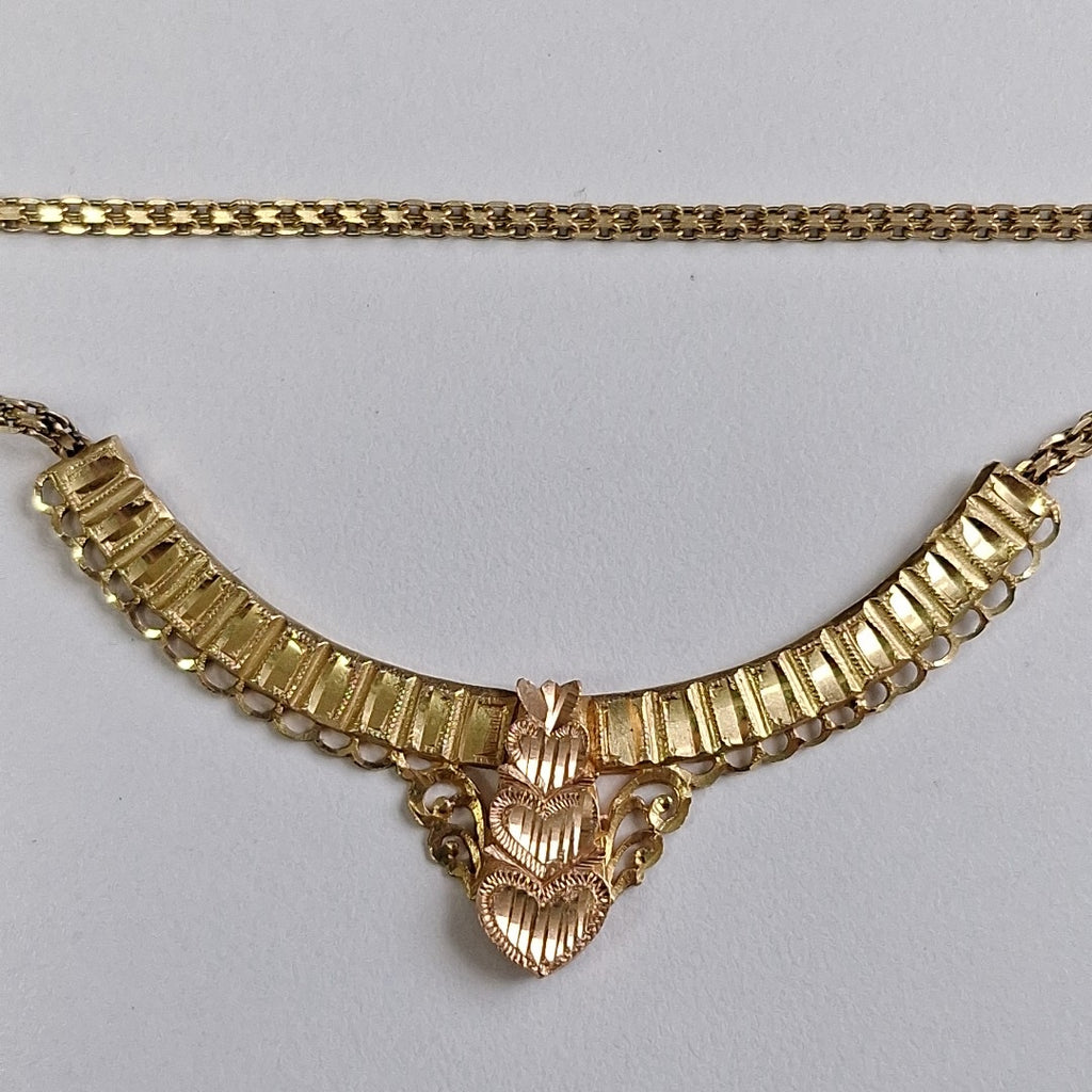 GARGANTILLA ORO COMBINADO 14 K 8 GRMS (SEMINUEVO)
