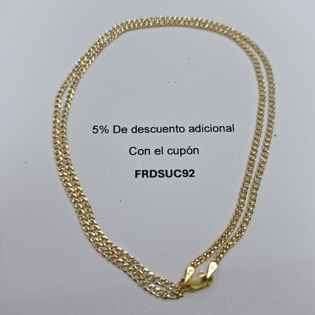 CADENAS BARBADA DIAMANTADA ORO 14K 55 CM 5.7 GR (NUEVO)
