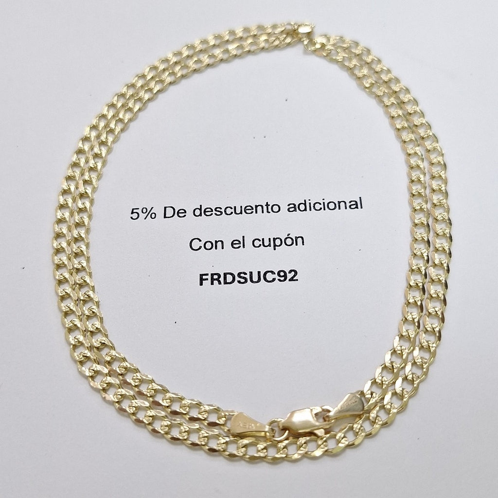 CADENAS BARBADA ORO 14K 55 CM 13.1 GR (NUEVO)