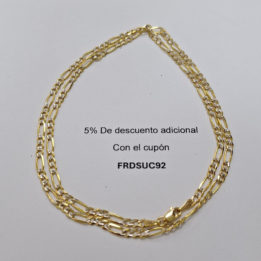 CADENAS 3X1 DIAMANTADA ORO 14K 55 CM 8.4 GR (NUEVO)