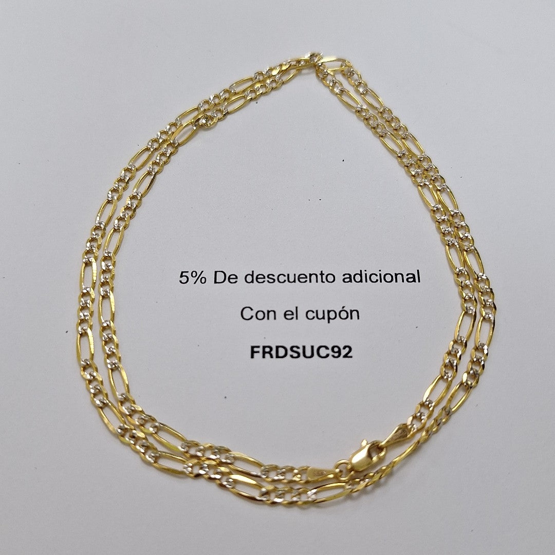CADENAS 3X1 DIAMANTADA ORO 14K 55 CM 8.4 GR (NUEVO)