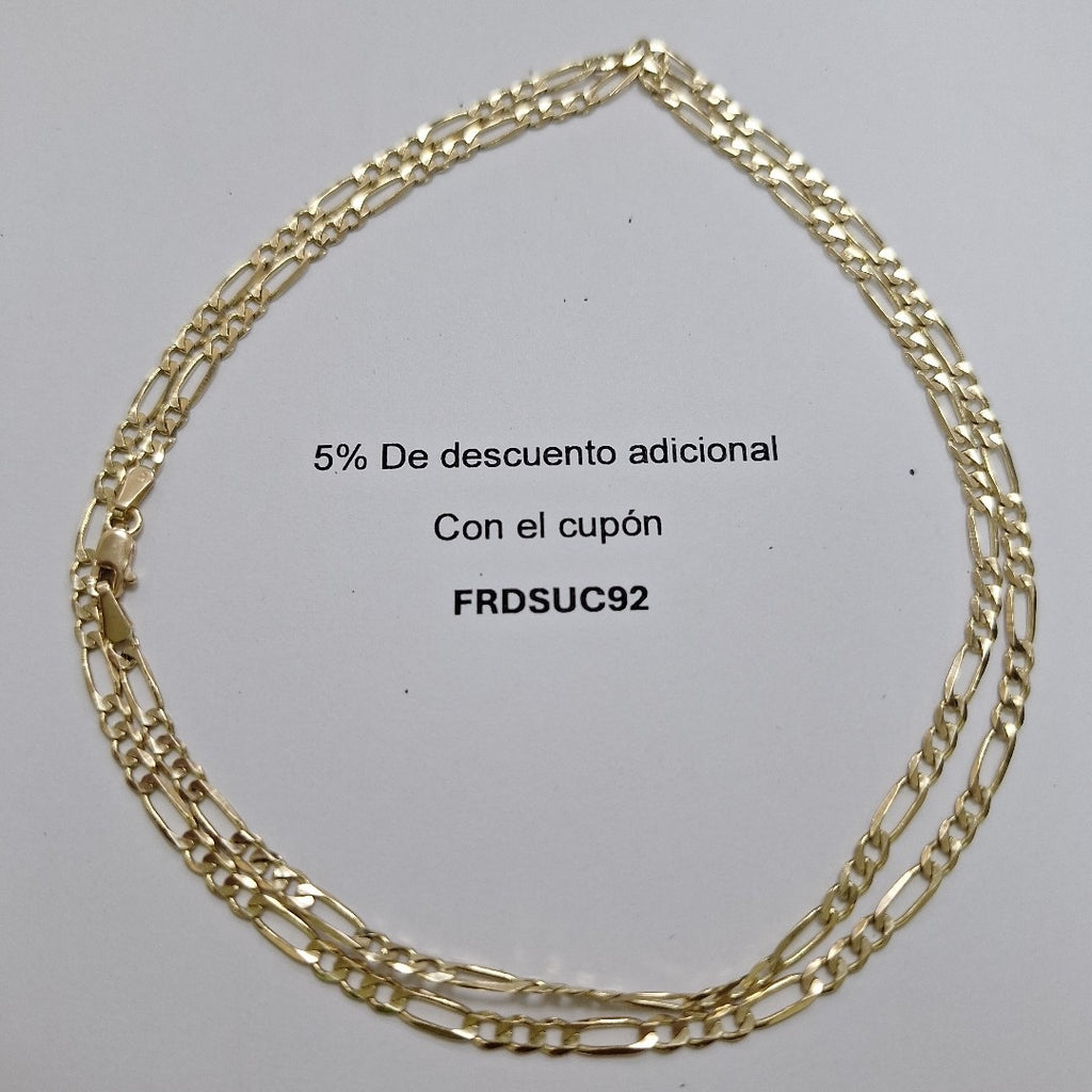 CADENAS 3X1 ORO 14K 60 CM 8 GR (NUEVO)