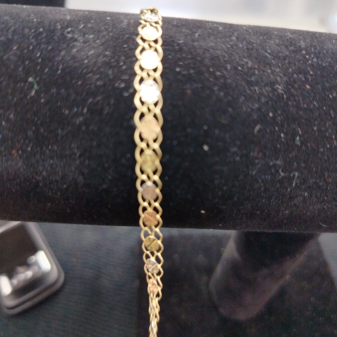 PULSERA ORO COMBINADO 10 K 2.7 GRMS (SEMINUEVO)