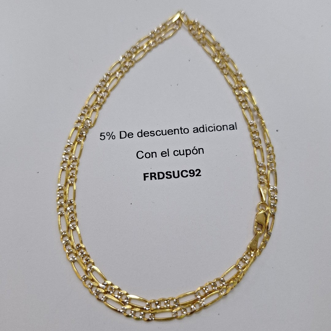CADENAS 3X1 DIAMANTADA ORO 14K 55 CM 8.7 GR (NUEVO)