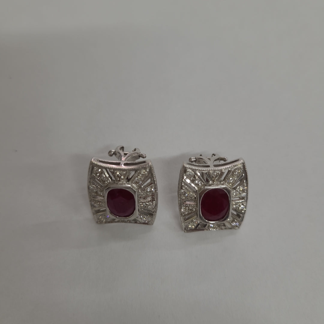 ARETES PAR ORO, ORO BLANCO 14 K 8 GRMS (SEMINUEVO)