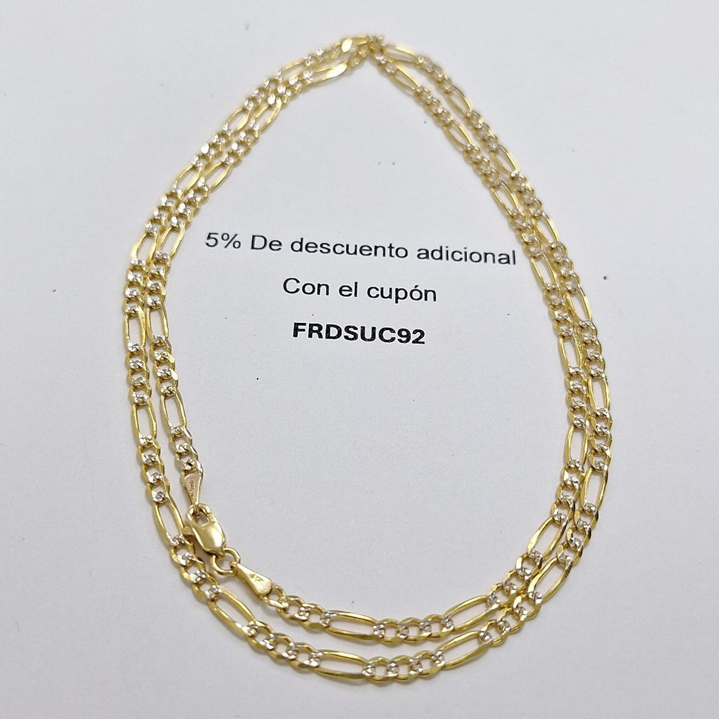 CADENAS 3X1 DIAMANTADA ORO 14K 55 CM 8.6 GR (NUEVO)