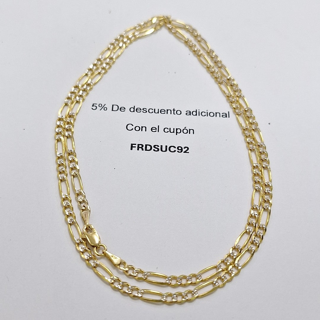 CADENAS 3X1 DIAMANTADA ORO 14K 55 CM 8.6 GR (NUEVO)