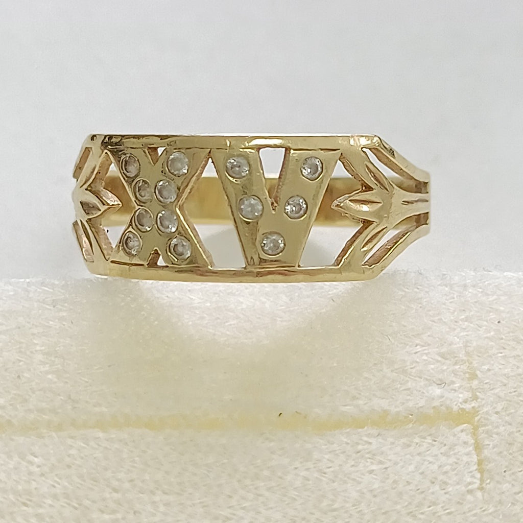 ANILLO CONMEMORATIVO ORO 10 K 2 GRMS (SEMINUEVO)
